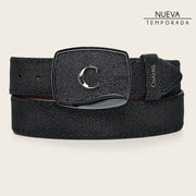 Cinturón vaquero en piel genuina de mantarraya para caballero Cinturones